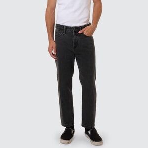 THRILLS Chopped Straight Jean Ash Black